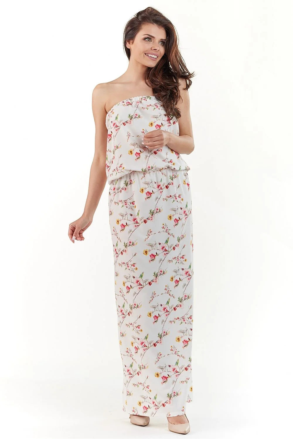 Robe longue coton imprimé floral boho chic fluide pour femmes élégantes journées estivales confortables