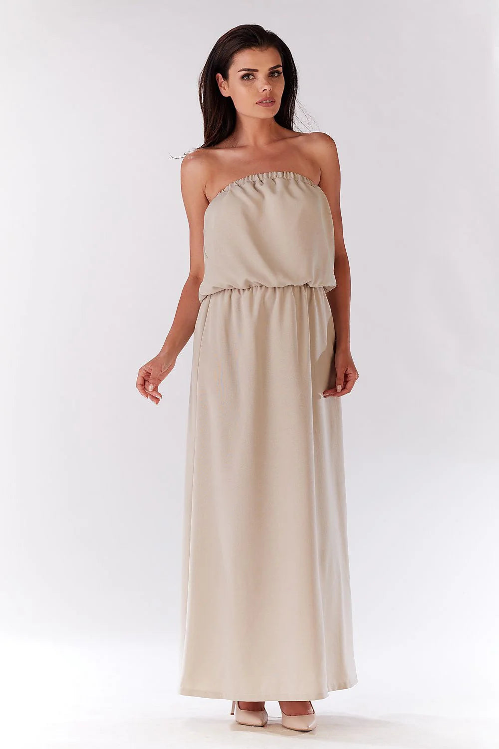 Robe longue en coton chic et décontractée pour sorties élégantes femme moderne style intemporel