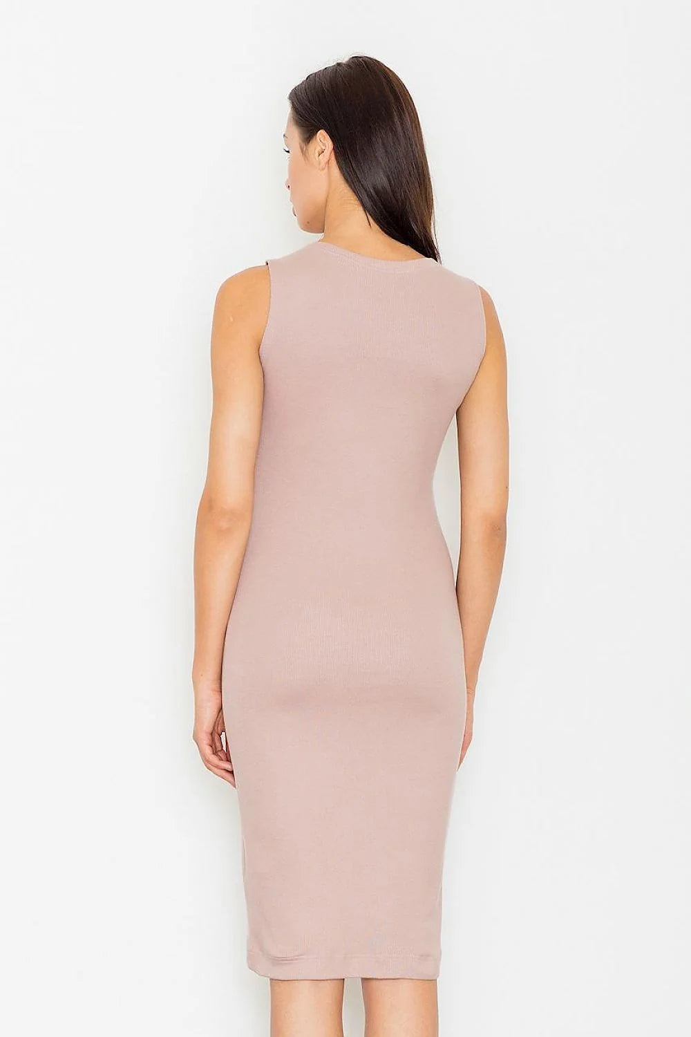 Robe rose pâle coton décontractée moderne lacée élégante confortable mode féminine quotidienne tendance