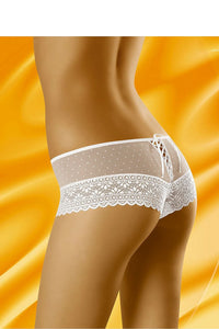 Shorts lingerie transparents élégants en dentelle à petits pois pour sophistication et confort féminin optimal