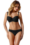 Soutien-gorge sans bretelles microfibre élégant confortable noir maintien optimal silhouette féminine tenues variées