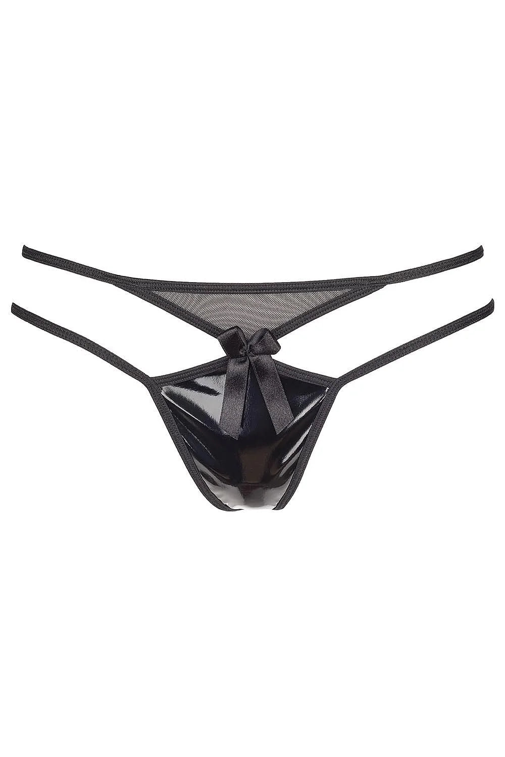 String en dentelle noire séduisant Axami pour femme élégante avec détails scintillants et confort optimal
