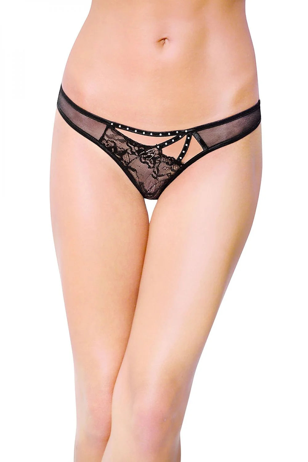 String en dentelle rouge vif brésilien sexy avec broderie florale pour séduction irrésistible féminine