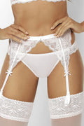 String en dentelle satinée blanche romantique et sexy avec bretelles ajustables pour femmes élégantes