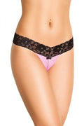 Strings dentelle élégants SoftLine rose et noir pour une lingerie féminine sexy et confortable