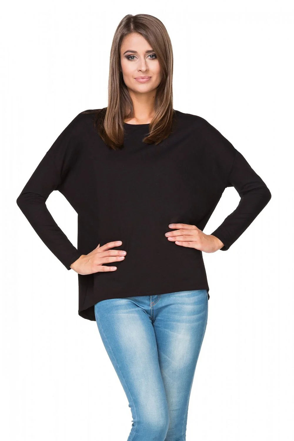 Sweatshirt tricot coton style kimono élégant et confortable pour toutes saisons silhouette flatteuse