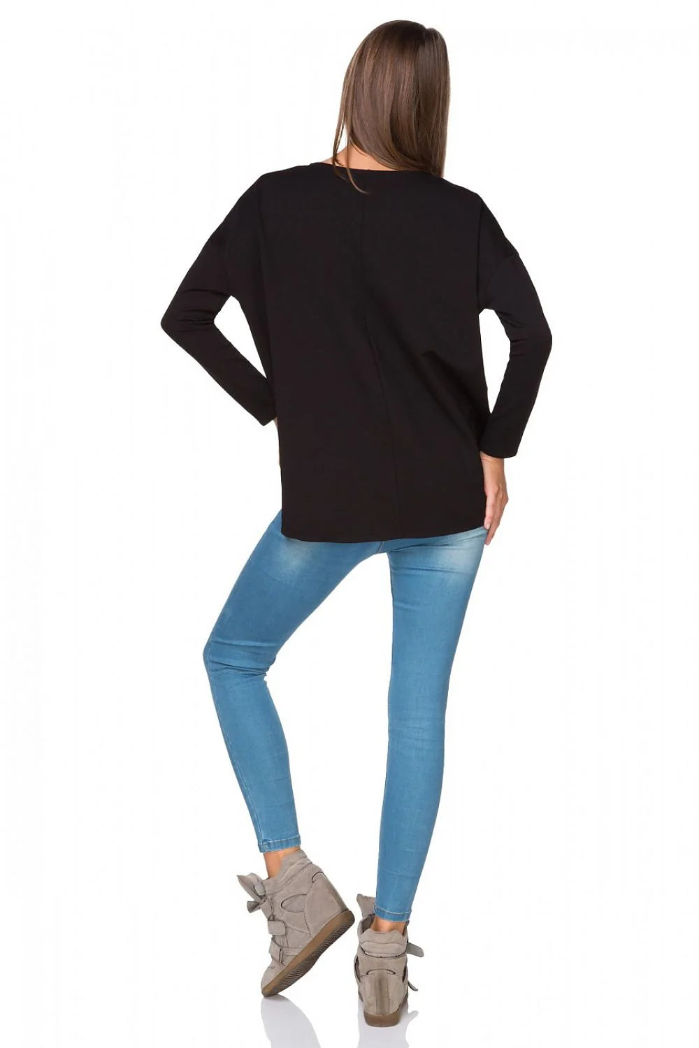 Sweatshirt tricot coton style kimono élégant et confortable pour toutes saisons silhouette flatteuse