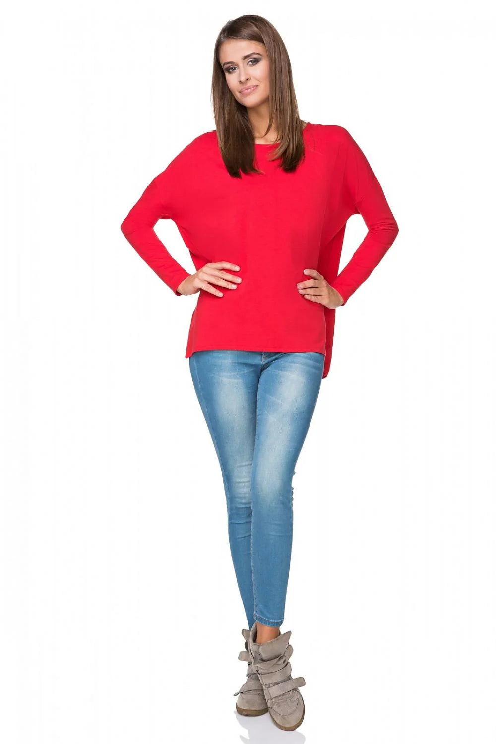 Sweatshirt tricot coton style kimono élégant et confortable pour toutes saisons silhouette flatteuse