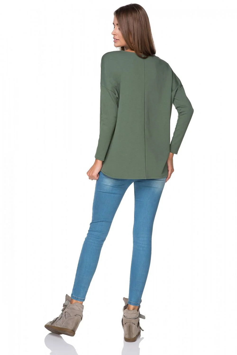 Sweatshirt tricot coton style kimono élégant et confortable pour toutes saisons silhouette flatteuse