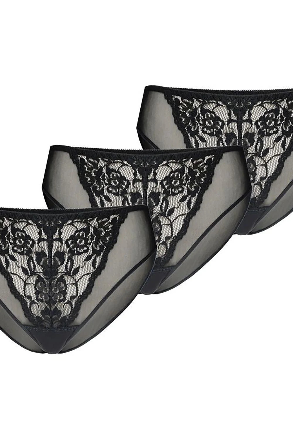 Culottes en dentelle noire élégantes pour femme, motif floral complexe, coupe bikini classique, confort maximal, ensembles de lingerie raffinée, style intemporel