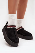 bottines neige femme suédine écologique plateforme stable semelle crantée épaisse bout arrondi bride brodée amovible doublure fourrure chaude confortable