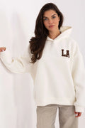 sweatshirt femme coton polyester doux durable molletonné capuche manches longues longueur standard doublure chaude broderie élégante tendance confort quotidien moderne