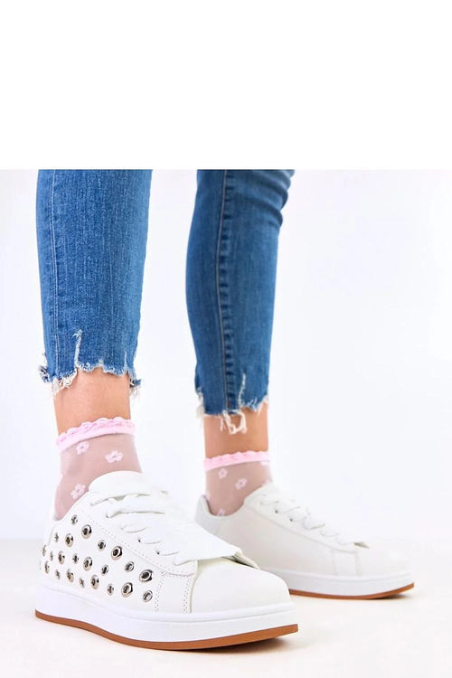 baskets femme basses blanches plateforme 3cm cuir suédé écologique lacets œillets métalliques semelle gomme brun clair