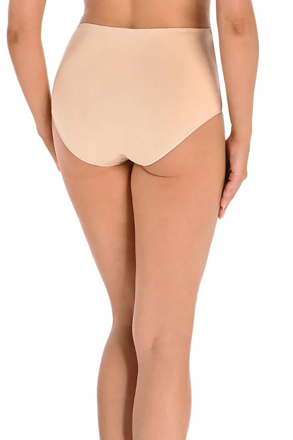 Ensemble de culottes femmes taille haute beige coton Lycra bande élastique invisibles sous robes