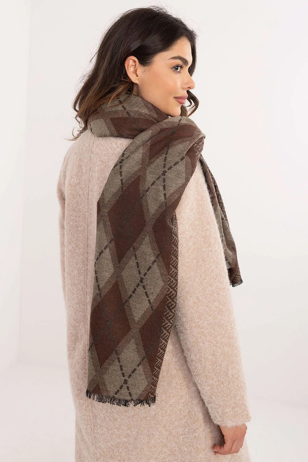 Écharpe élégante pour femmes motif géométrique modern design longueur 190cm largeur 69cm haute qualité hiver automne