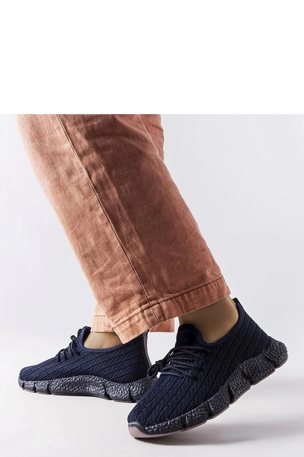 Baskets basses pour femmes style sportif moderne tige textile bleu marine semelle caoutchouc antidérapante conforturable journée été
