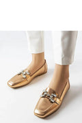 Moccasins Marechal classique moderne doré strass cuir écologique femmes été élégance confort portée facile