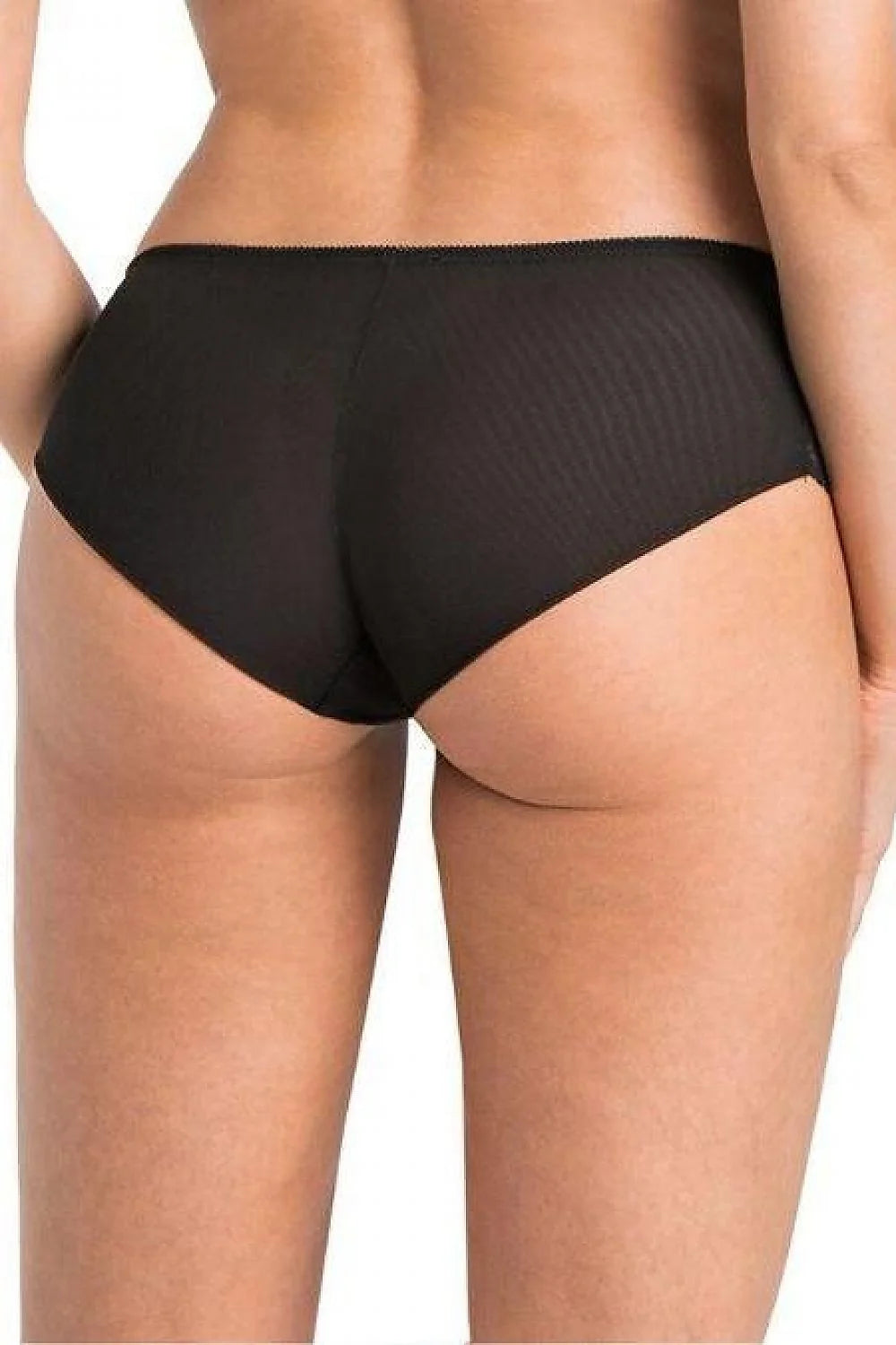 culotte Amelia femme noir maille douce extensible coton élasthanne sans coutures discrète invisible taille moyenne maintien