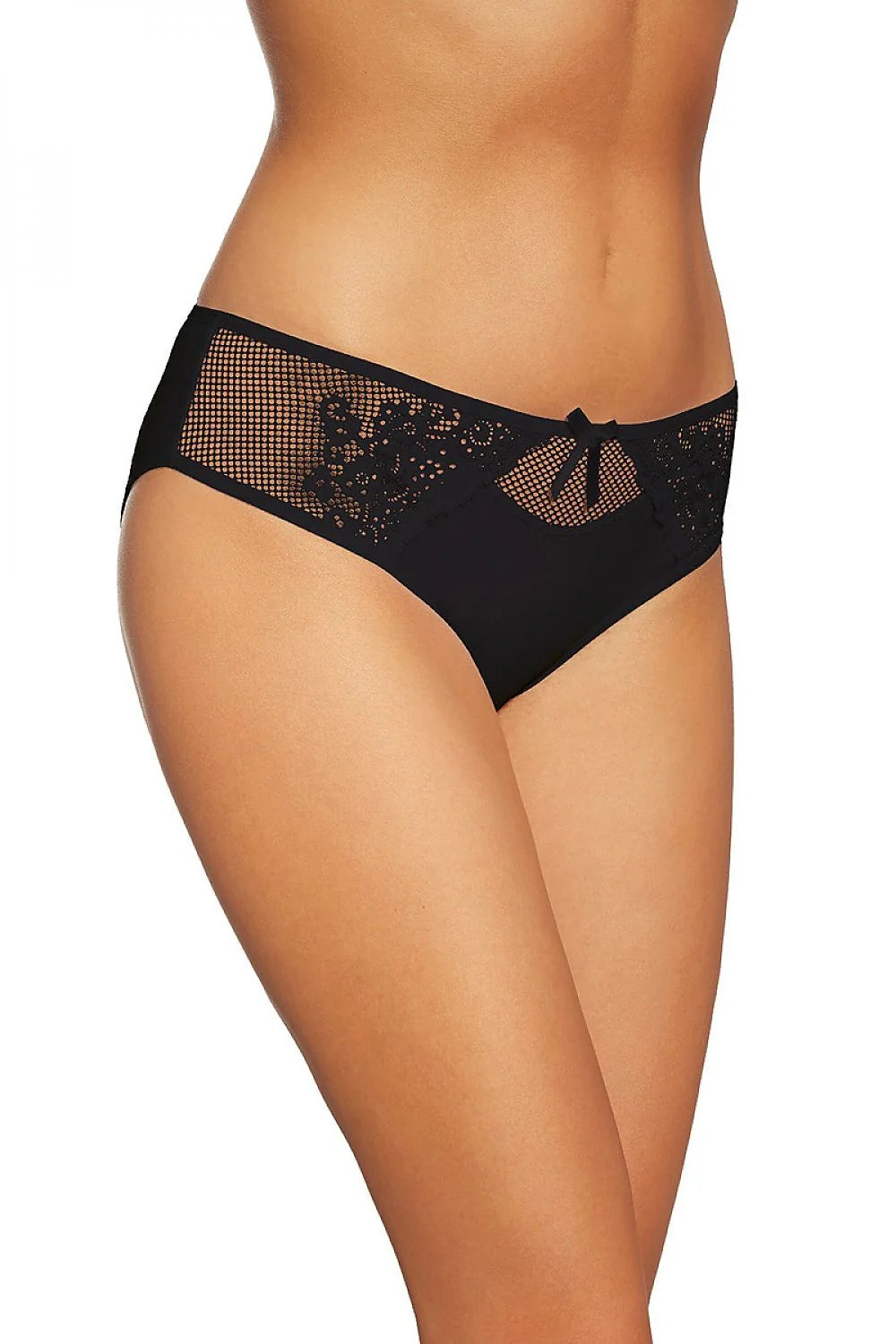 culotte femme hipster noire dentelle broderie florale transparente microfibre stretch coton elasthanne taille ajustable coupe couvrante