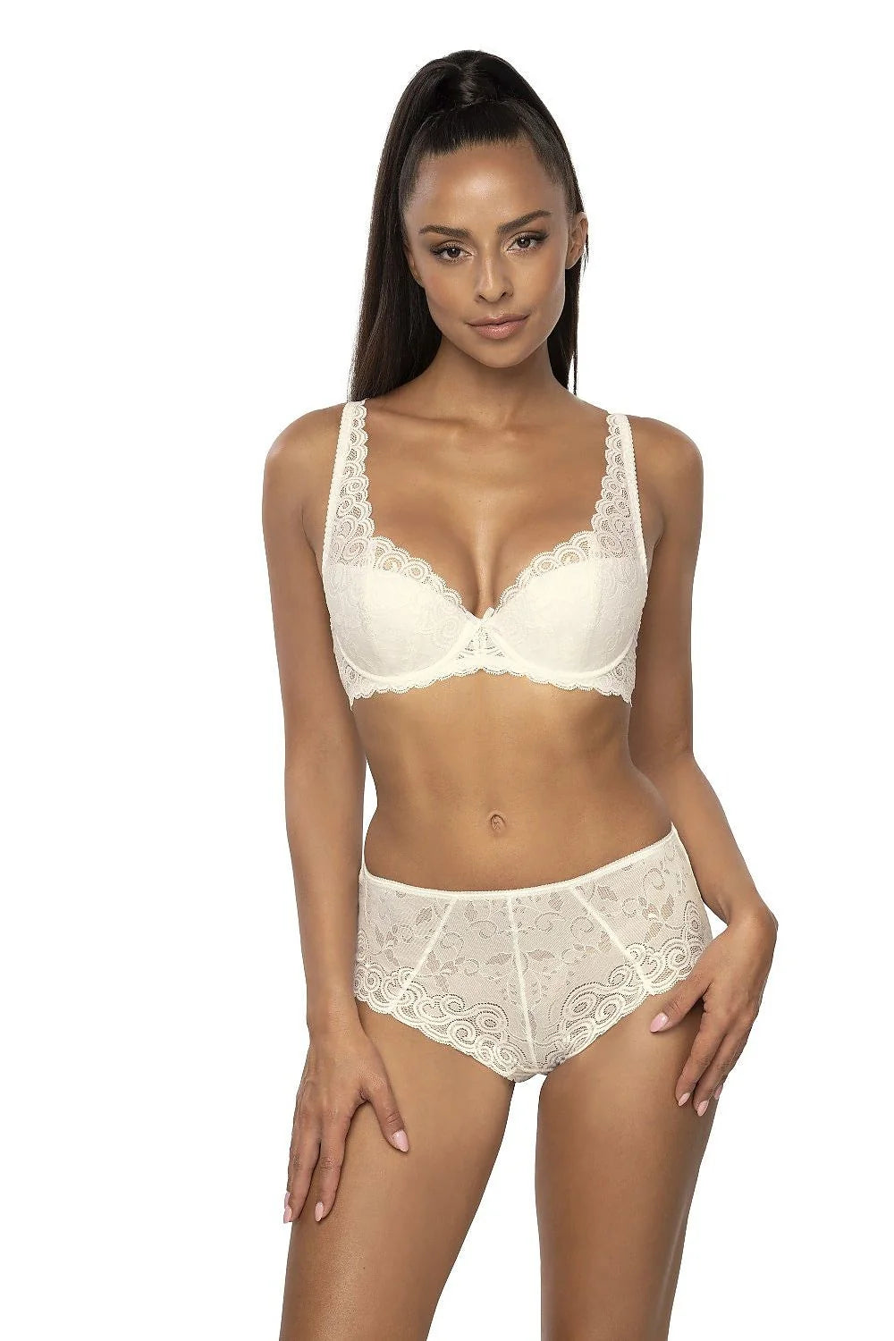 Culotte transparente en dentelle florale, taille haute, coton, élasthanne, femme, mode intime, confort, style romantique