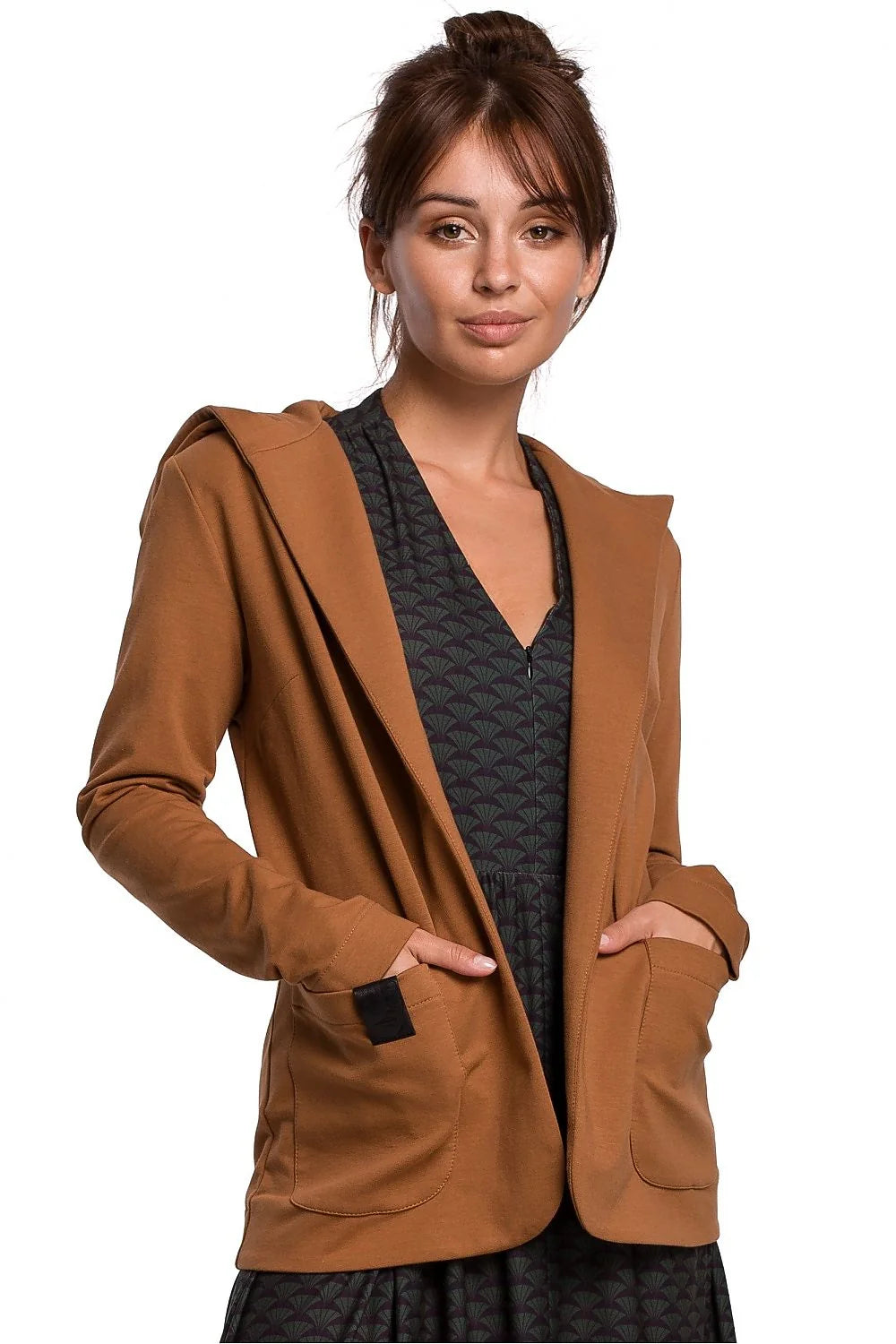 Blazer femme Be Wear design moderne coton élasthanne capuche poches larges tailles XS-XXL style casual élégant
