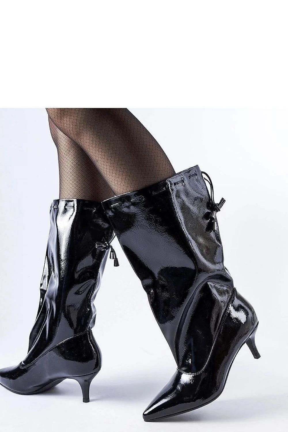 Bottes élégantes à talon aiguille cuir vernis noir femmes mode design audacieux occasions spéciales hiver automne été