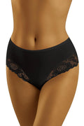 Culotte taille haute élégante en dentelle noire avec motifs floraux pour femme chic et sexy