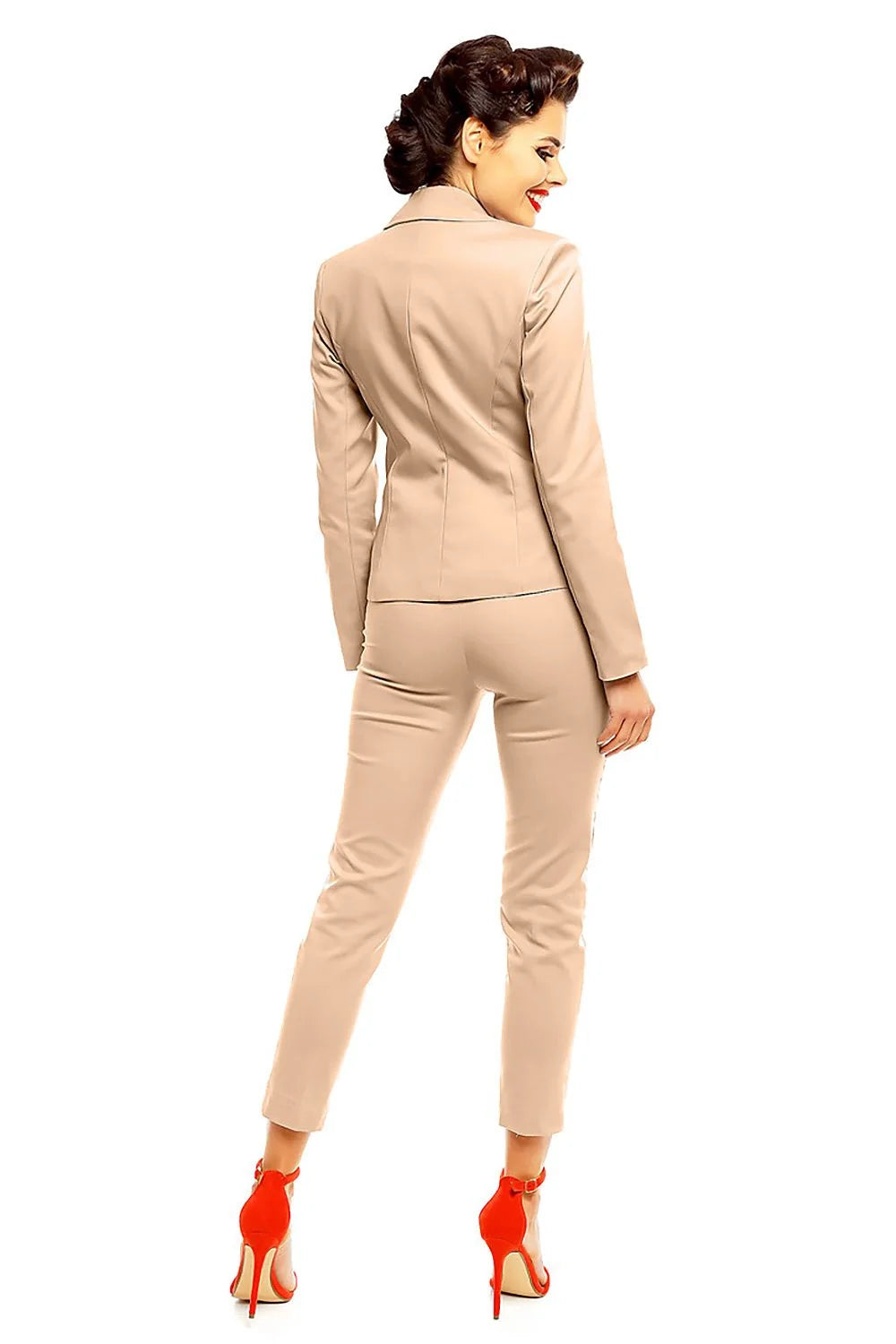 Pantalon femme en tissu lisse élégant pour look professionnel et sorties entre amis stylées