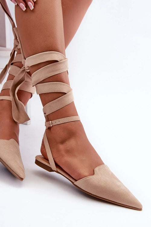 ballerines femmes élégantes suède écologiques plates bout pointues minimalistes confortables semelle cuir artificiel talon bas sangle cheville ajustable