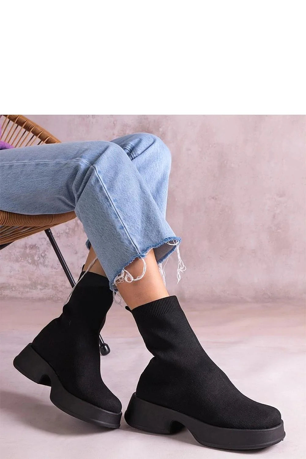 Bottines élégantes pour femme, style minimaliste, cuisse montante, tige élastique, semelle caoutchouc noire, confortable, automne/hiver