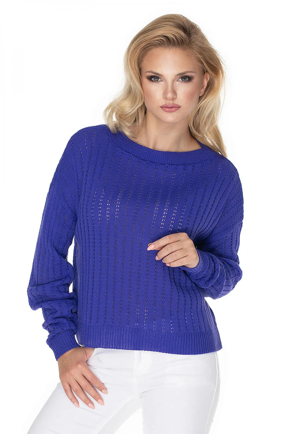 Pull femme en tricot acrylique bordeaux, style élégant, décontracté, automne, hiver, manches longues, col rond