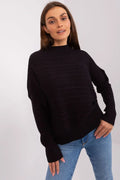 Pull-over sweater for women, long sleeves, crew neck, textured fabric, casual everyday wear, chic and comfortable