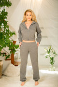 Pantalon survêtement Kalimo en coton élasthanne couleur gris style décontracté taille élastiquée poches pratiques