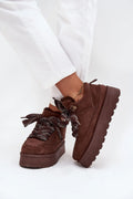 bottes neige femme sportives suédine douce plateforme solide isolantes doublure fourrure chaude lacées ajustables urbaines chunky semelle crantée antidérapante