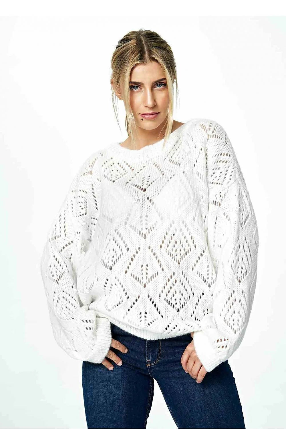 Pull pour femme design moderne ajouré manches longues matière douce style intemporel confort et élégance Chandail Figl