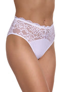 Culottes féminines élégantes dentelle tissu coton blanc pure couleur haute taille ajustable coupe classique dentelle floral