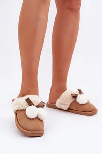 Pantoufles femmes mule style cosy élégant fausse fourrure douce tissu anti-dérapant intérieur maison hiver cadeau tailles 36-41