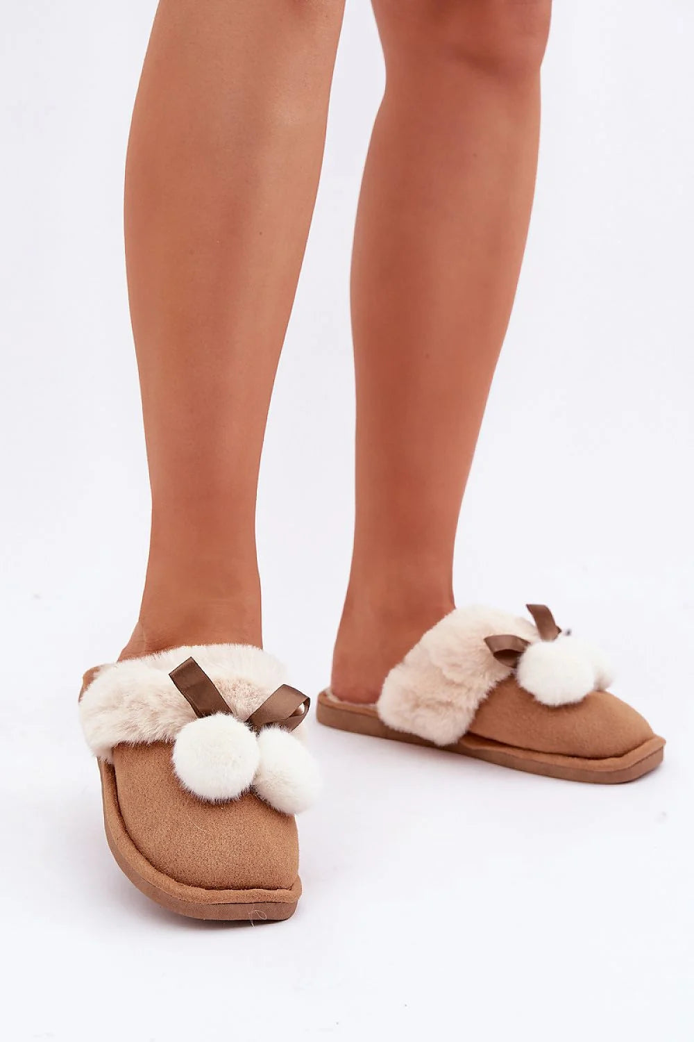 Pantoufles femmes mule style cosy élégant fausse fourrure douce tissu anti-dérapant intérieur maison hiver cadeau tailles 36-41