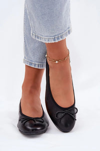 Ballerines élégantes pour femmes en cuir naturel, talon plat, bout rond, style classique, confort tout le jour, occasion décontractée ou élégante