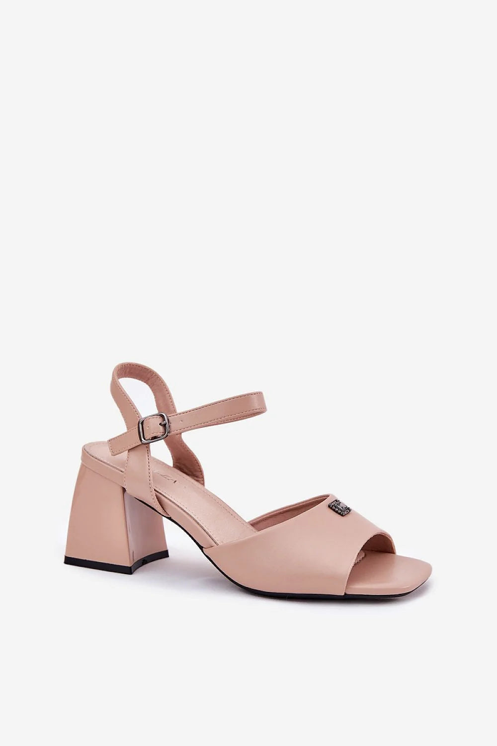 Sandales à talons Vinceza élégantes beige nude cuir écologique talon bloc ajustables femmes occasion semi-formelle
