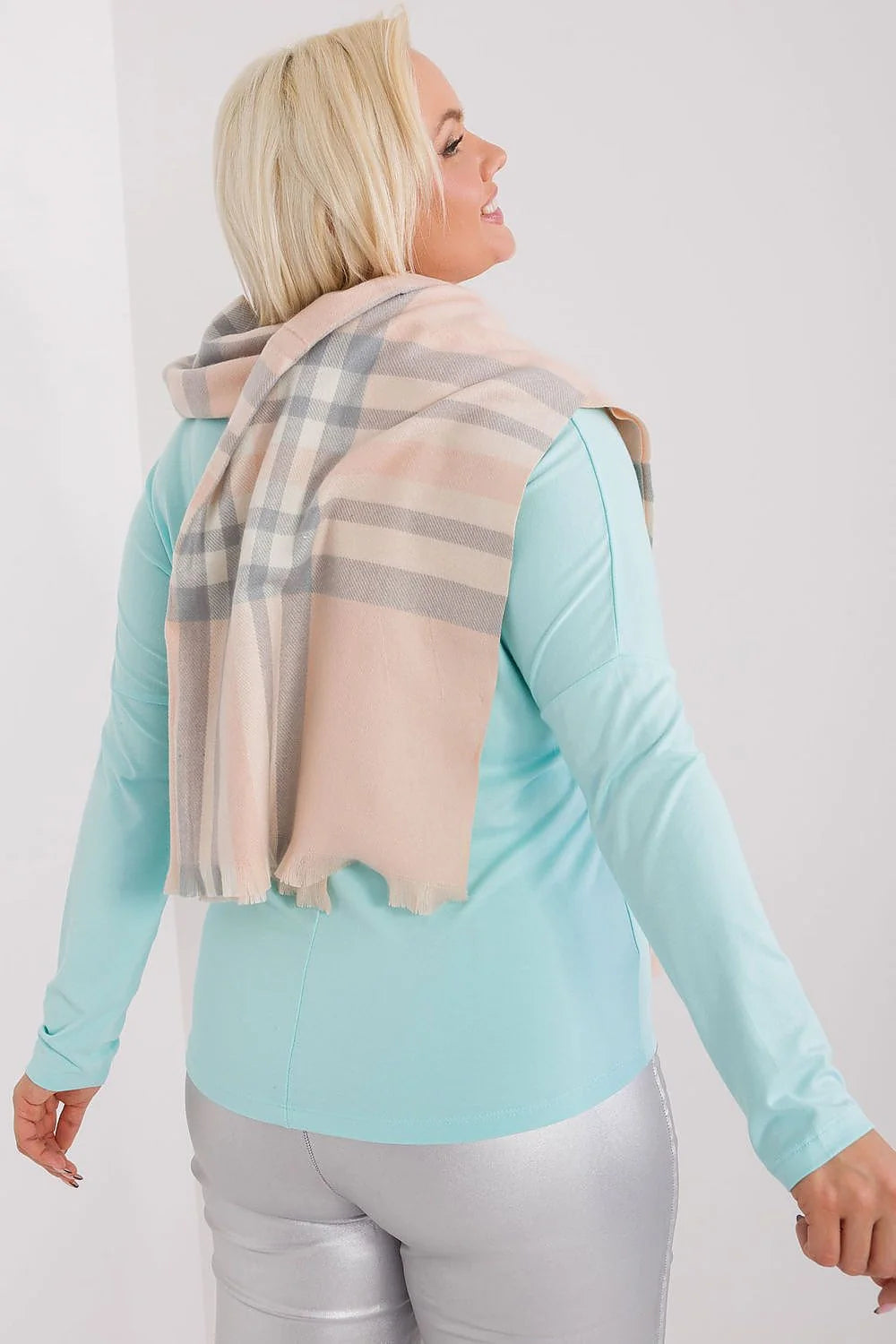 Écharpe longue pour femme en carreaux colorés doux et élégant, idéale pour automne/hiver, polyvalente et confortable
