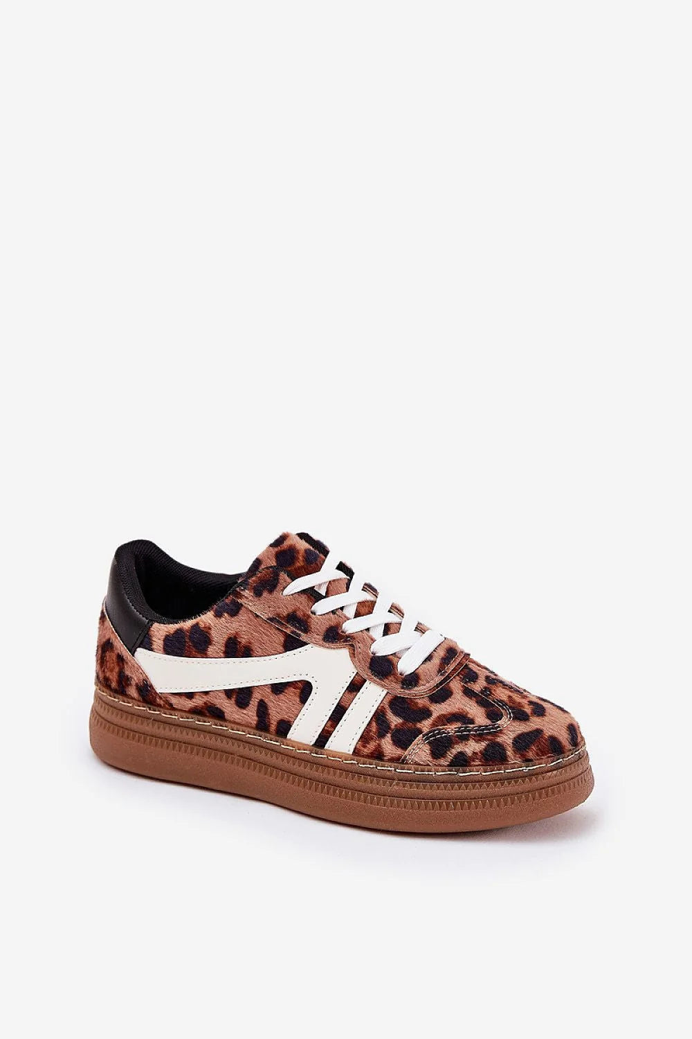 Chaussures de sport modernes pour femme imprimé léopard tige basse semelle amortie confortable baskets urbaines style audacieux
