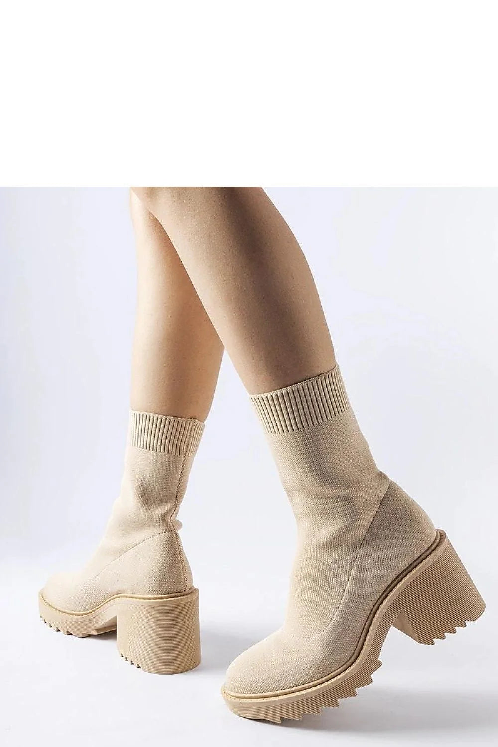 Bottes à talons Solea pour femmes design moderne urbain-chic tige élastique beige résistantes aux intempéries confortables occasion多种用途
