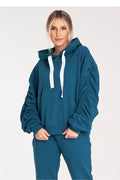 Sweatshirt Figl Casual Set Women Duck Blue Cotton Hood Long Sleeves Pants Streetwear Comfort Everyday Use