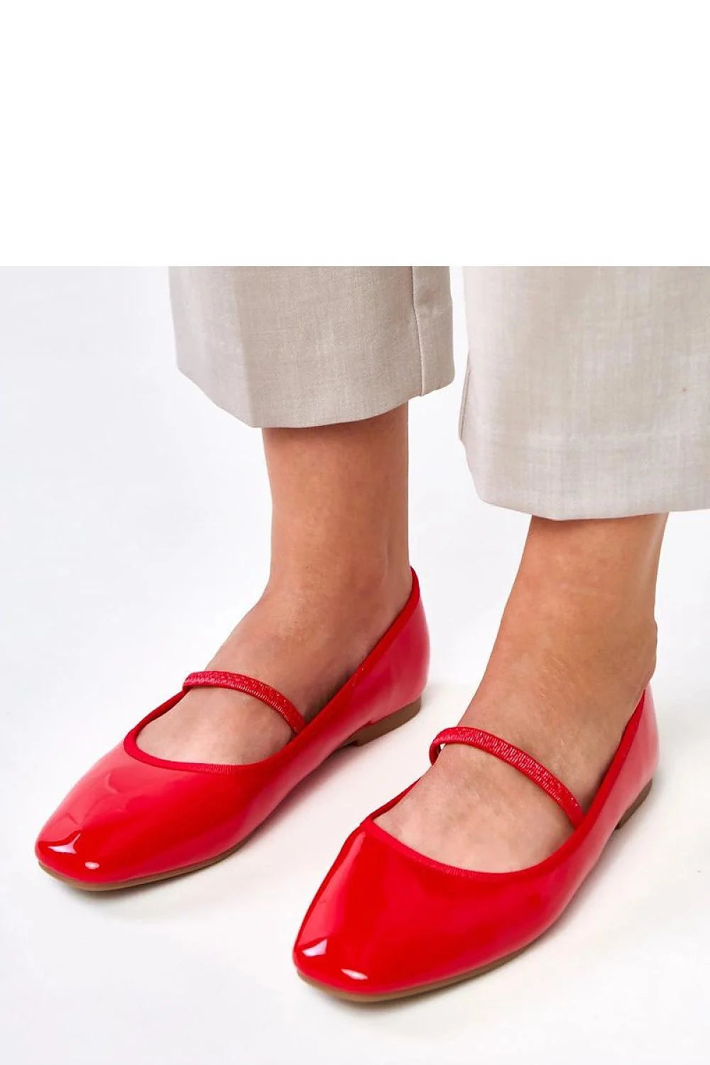 ballerines femme vernis rouge mary jane bride élastique bout pointu semelle plate talon faible doublure cuir écologique confortable