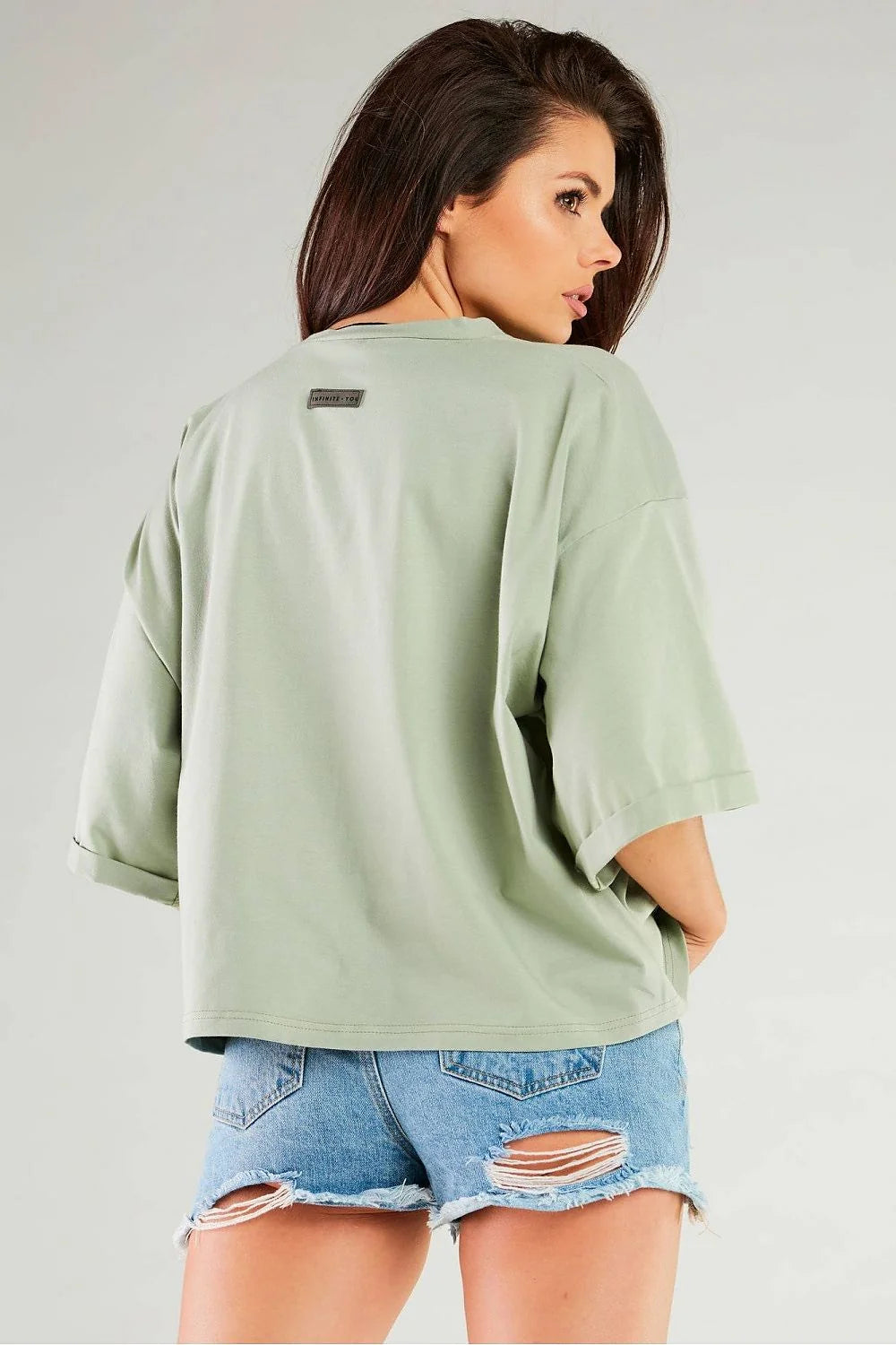 chemisier femme ample manches larges encolure ronde coton lycra extensible respirant fluide doux estival décontracté pologne six couleurs