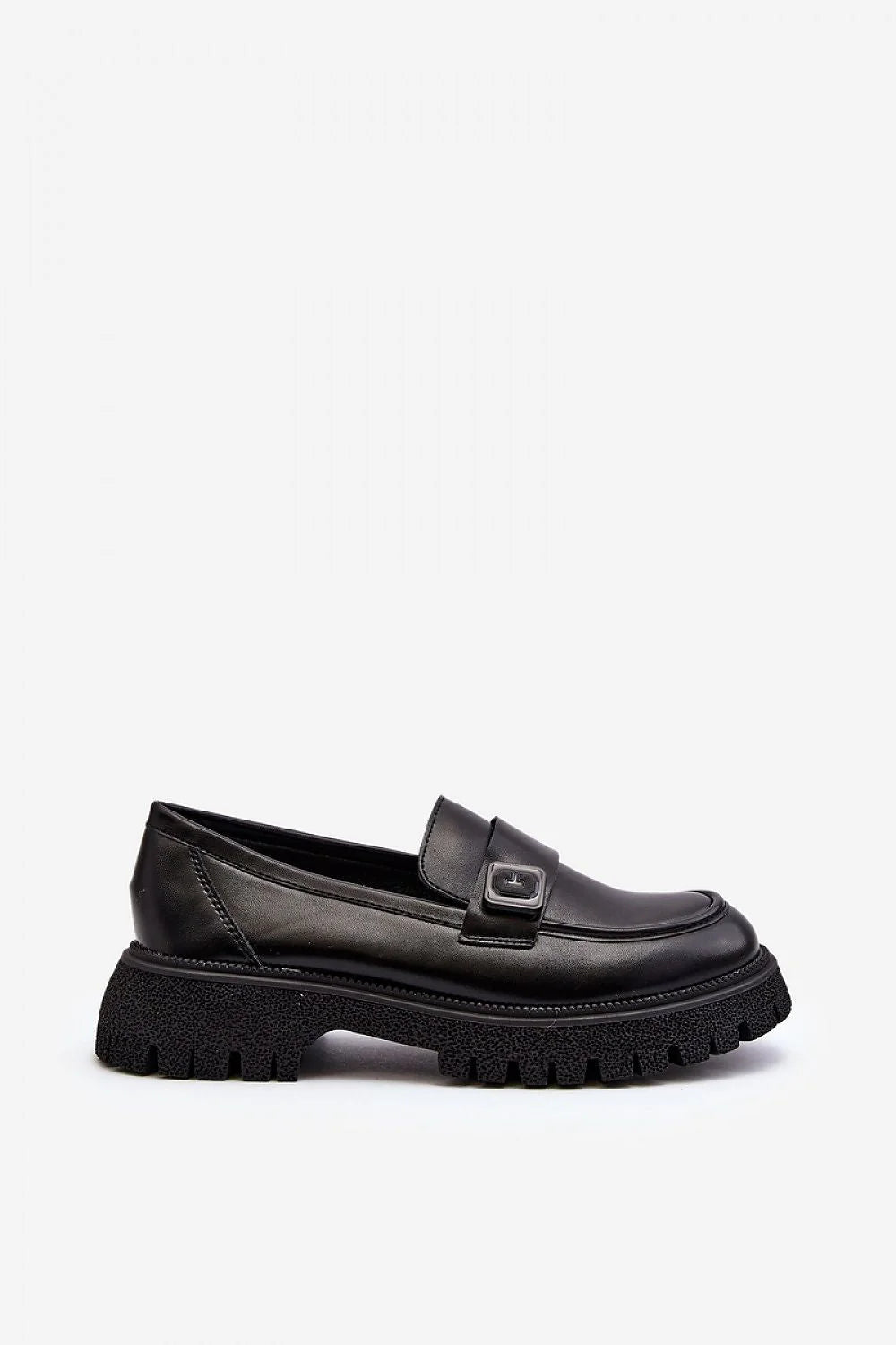 Mocassins pour femme en cuir élégants style moderne semelle crantée hauteur 5.5 cm talon 4.5 cm plateforme 2.5 cm occasion versatile