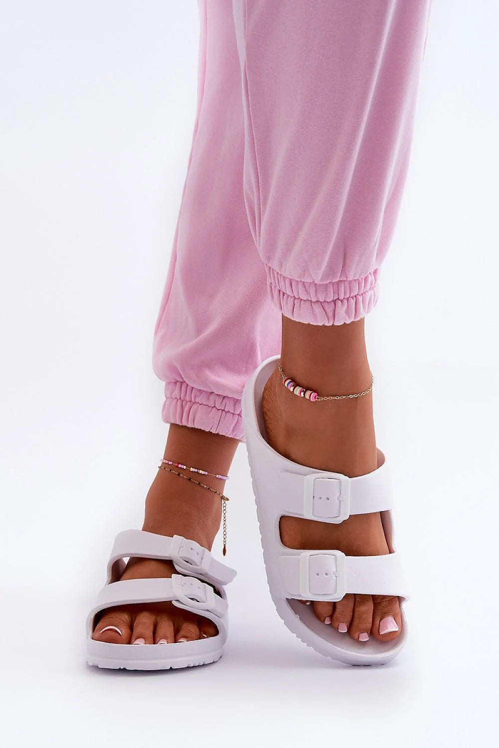 Sandales pour femmes style décontracté design minimaliste deux brides réglables confortables été plage piscine