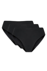 lot trois culottes sans couture noir mihaute ceinture large microfibre extensible ultralisse maintien confortable invisible vêtements ajustés gousset coton