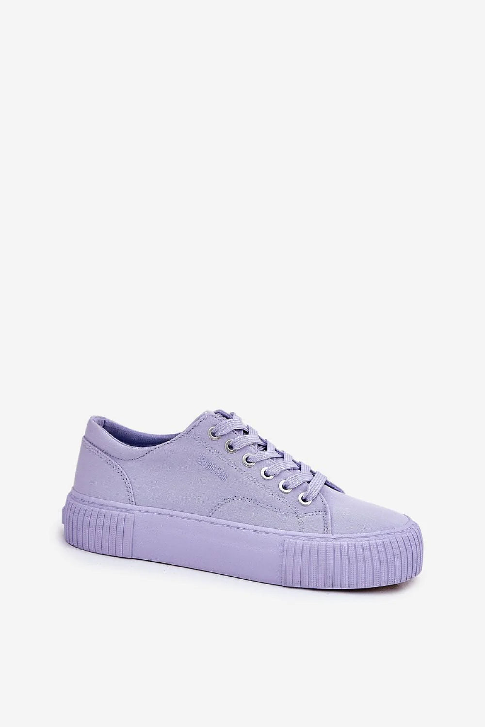 Baskets Step in style pour femmes, design moderne, couleur lavande, tige basse, semelle caoutchouc, confort quotidien, style décontracté